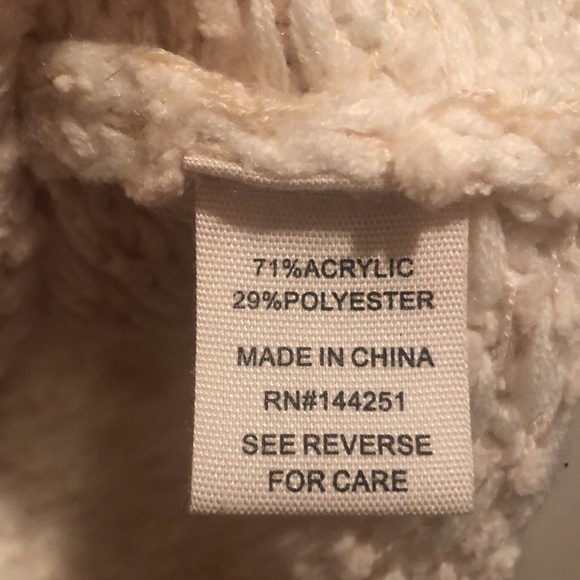 Moon & Madison - Medium -Cowl Neck T Sweater - Cream/Beige - Picture 5 of 6